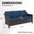 Premium Outdoor Patio Rattan Three-person Sofa-589614009