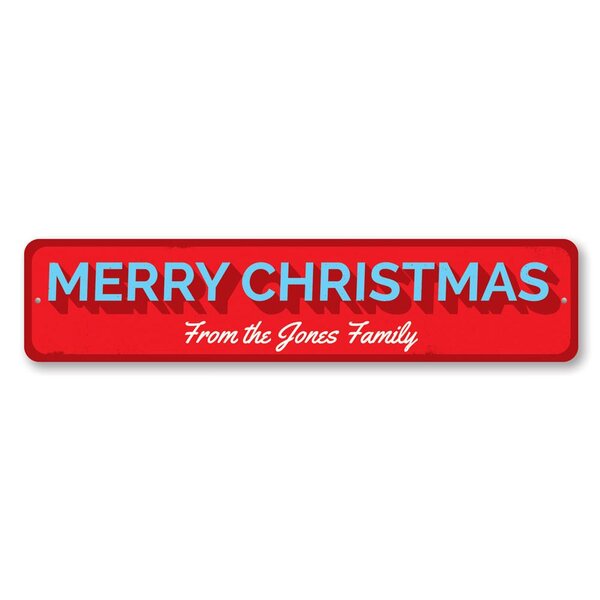 Lizton Sign Shop, Inc Merry Christmas Family Custom Aluminum Sign | Wayfair