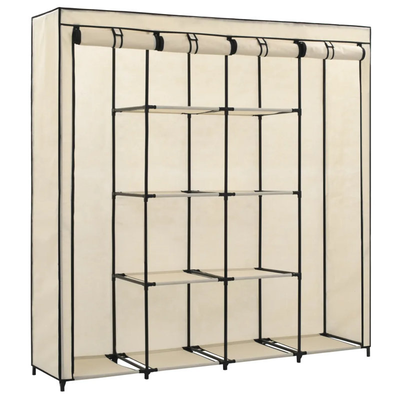 4 Door Wardrobe, Cream