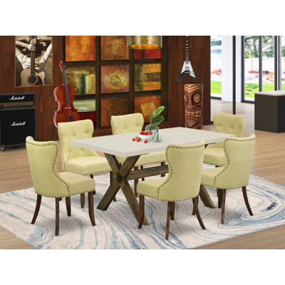 6 - Person Acacia Solid Wood Dining Set