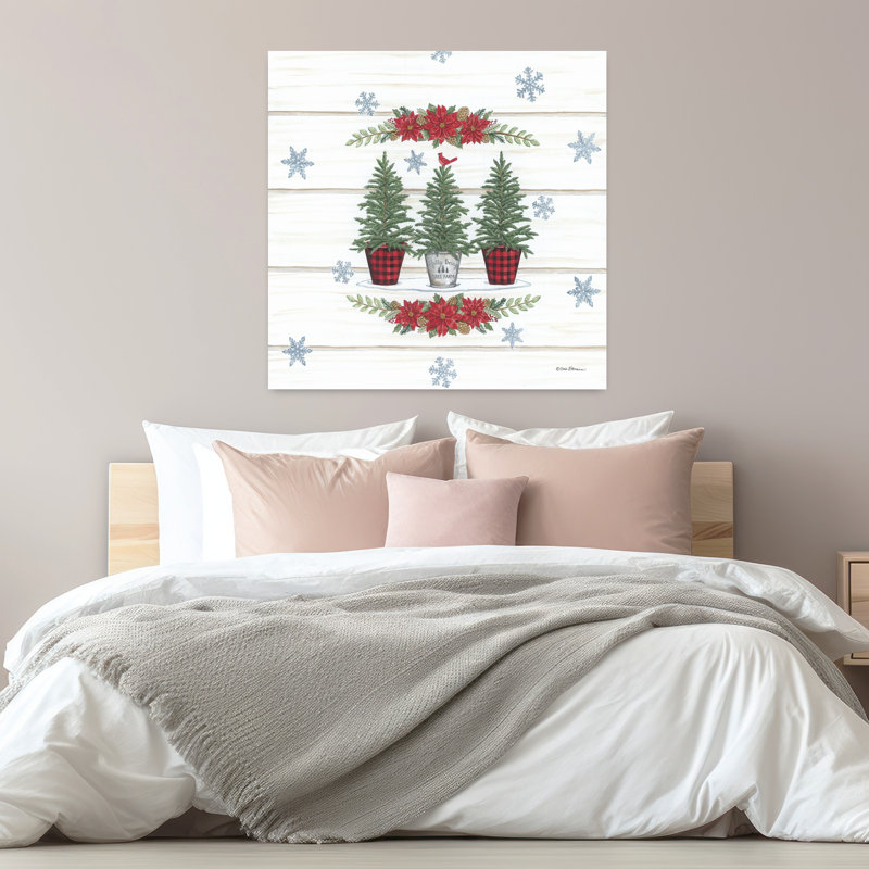 Arbre de Noël, art contemporain poinsettia, H 32 po x l 32 po