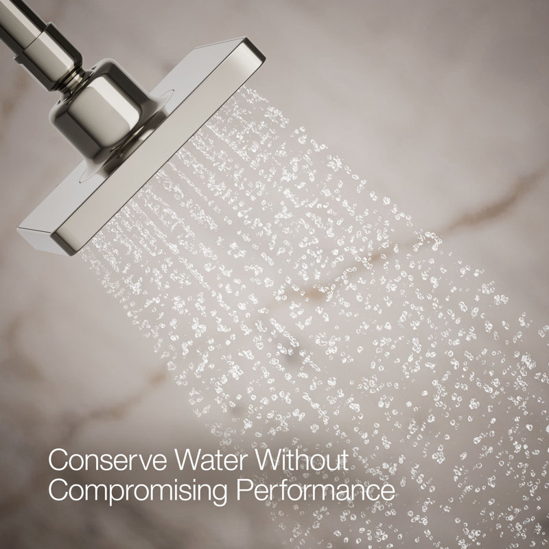 Parallel Single-Function Showerhead, Shower Head with One Spray, 1.75 GPM, Veincut Biscuit with Biscuit Accents, Round