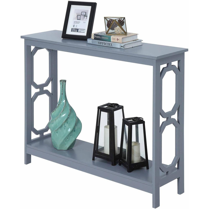 Gray Wood Console Table with Storage, 40" Length