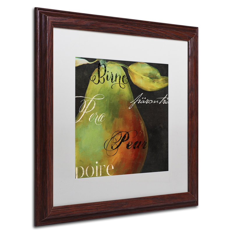 «Painted Pear I» par Jadaya, impression encadrée, Blanc, H 16 po x l 16 po x P 0,5 po