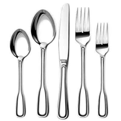 30-Piece Stainless Steel Flatware Set For 6 With Wide Handles