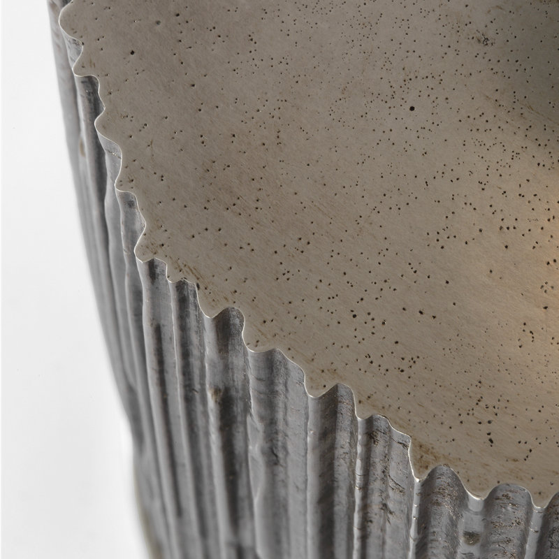 Anne-Marie Barton Fumar Table Lamp with Bouclé Shade, Gray, 17.5" H x 11" W x 11" D