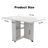 Flexi Modern Folding Drop Leaf Dining Table with Six Wheels and Two-Layer Storage Shelf-129492264