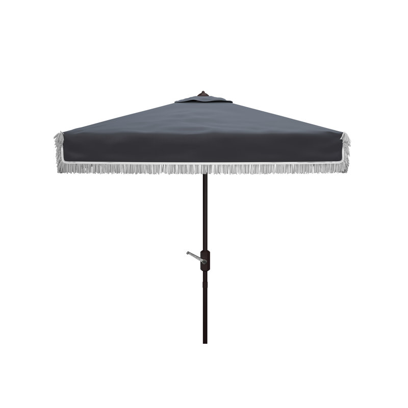 Parasol de marché carré 7,5 pi Keesee, Bleu marine/blanc
