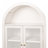 Fluted Tall Arched Pantry Cabinet with Adjustable Shelves, Elegant Display Storage with Hidden Drawer & Glass Door for Kitchen, Living Room, Dining Room-1112981736