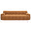 Canapé 3 places 224 cm (88 po) capitonné en bouclette couleur Nomad, rembourrage en mousse haute densité, confort ergonomique, revêtement respirant et anti-boulochage, style moderne, aucun assemblage requis.