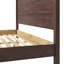 Structure de lit en bois de pin massif rustique Hibir avec garniture de protection, lit plateforme de la chambre principale de style campagne moderne, base de support à lattes robuste, aucun sommier nécessaire, style haut de gamme-123297193-123418553