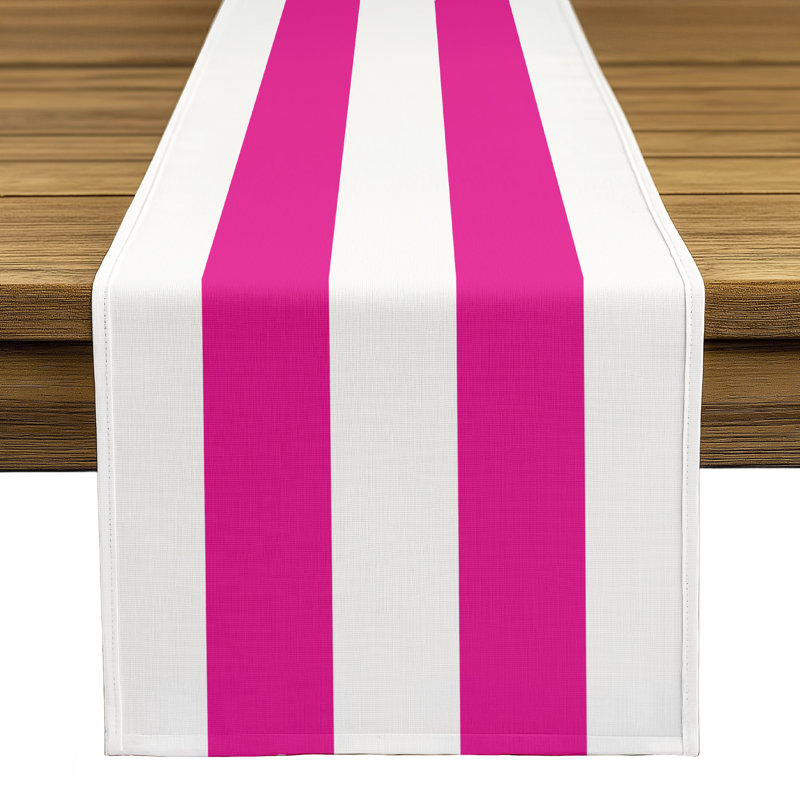 Fuchsia Striped Table Runner 72" x 12", 72" L x 12" W, Fuchsia