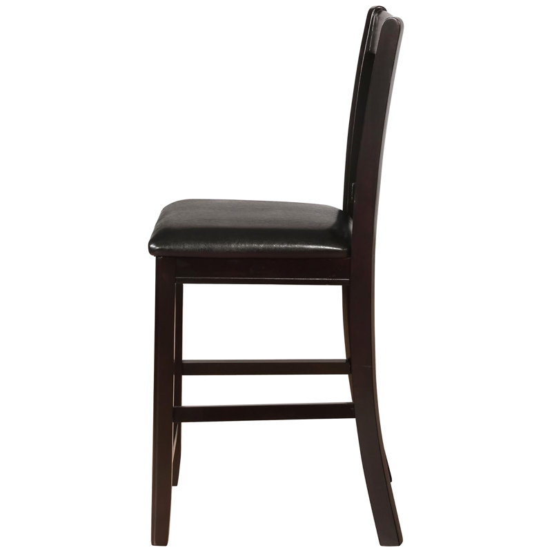 2 tabourets à hauteur de comptoir - siège noir confortable pour la salle à manger et la cuisine de 2 sièges