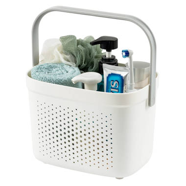 Cleaning Supplies Caddy, Cleaning Supply Organizer with Handle, Large  Plastic Bucket, Portable Shower Basket Tote, Gray