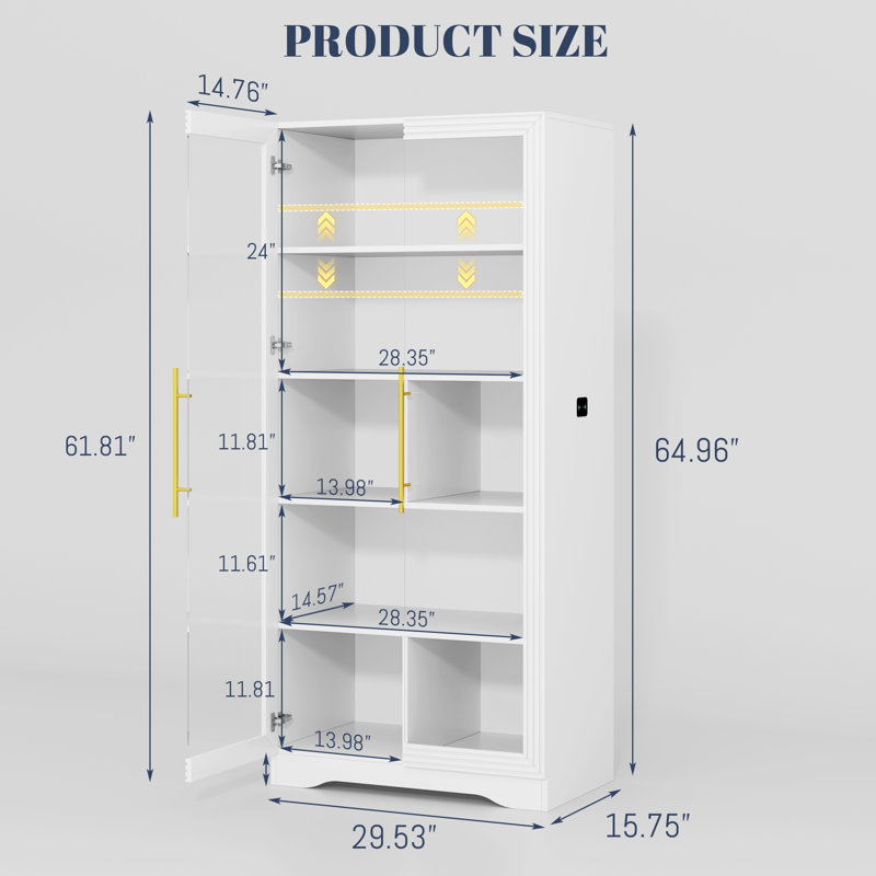Vaisselier Armetha de 29,5 po de largeur, Blanc