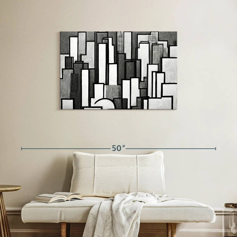 Kavia Atlanta Cityscape BW, H 24 po x l 36 po
