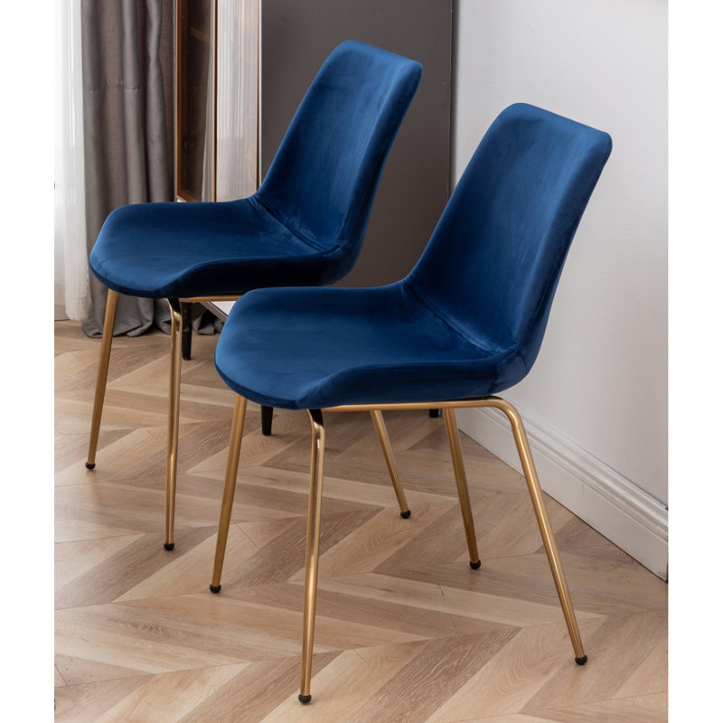 Ensemble de salle à manger Aufurr, Bleu, 3 pièces: table, 2 chaises, Blanc