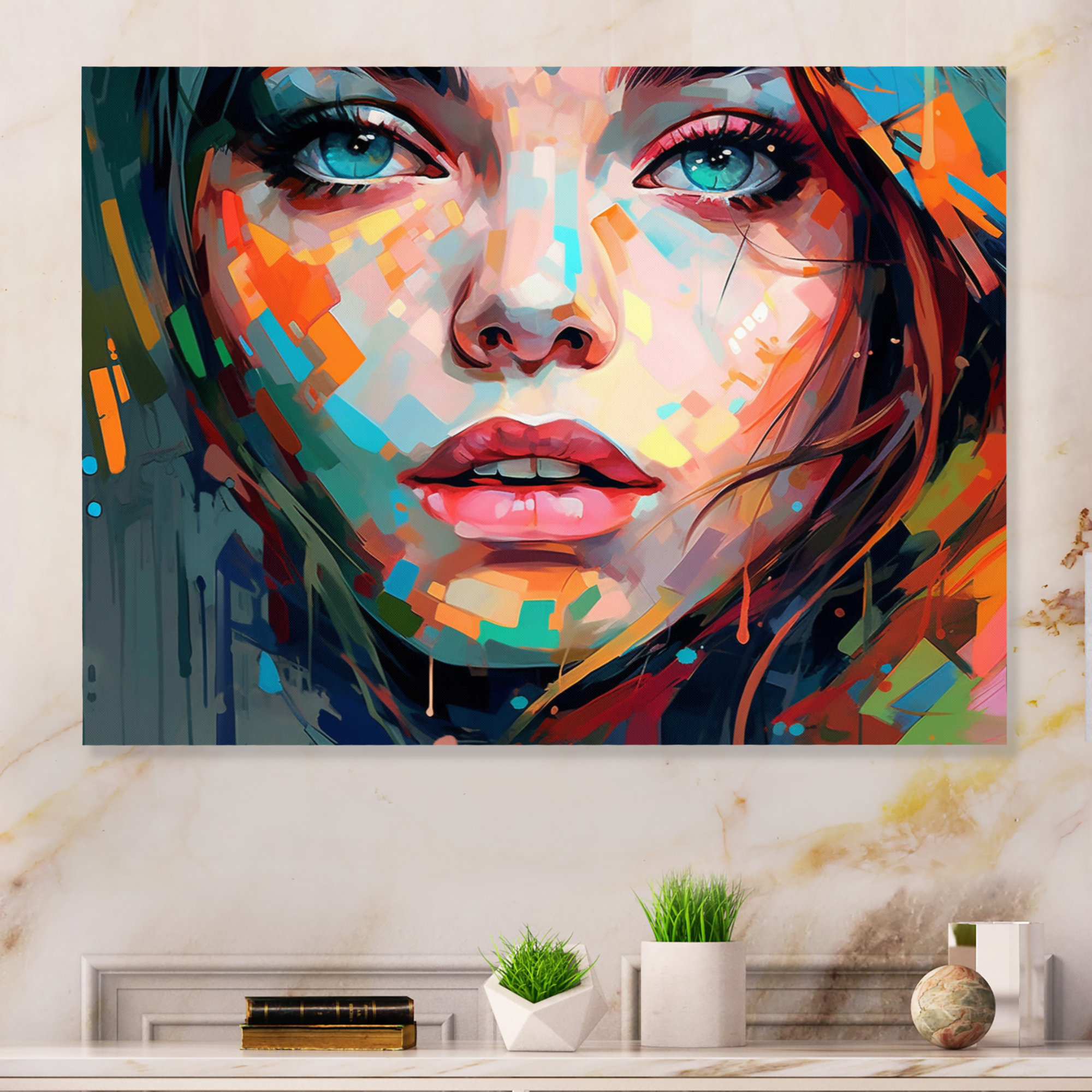 Ivy Bronx Colorful Woman Portrait II Fashion Woman Metal Wall Art