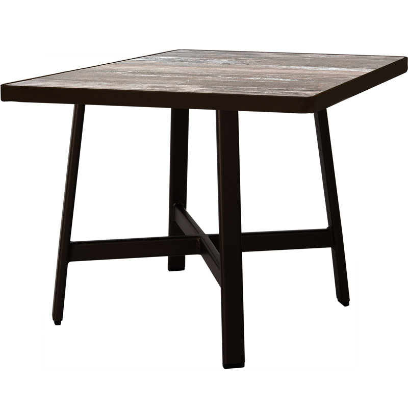 Marin Outdoor Square Side Table, Carbon Black, Summit Gray