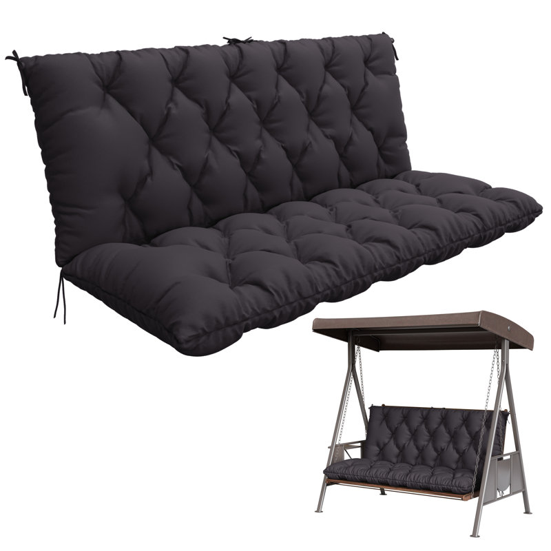 Outdoor Waterproof Cushion For Swing Chair Garden Bench, 60" W x 40" D, Navy