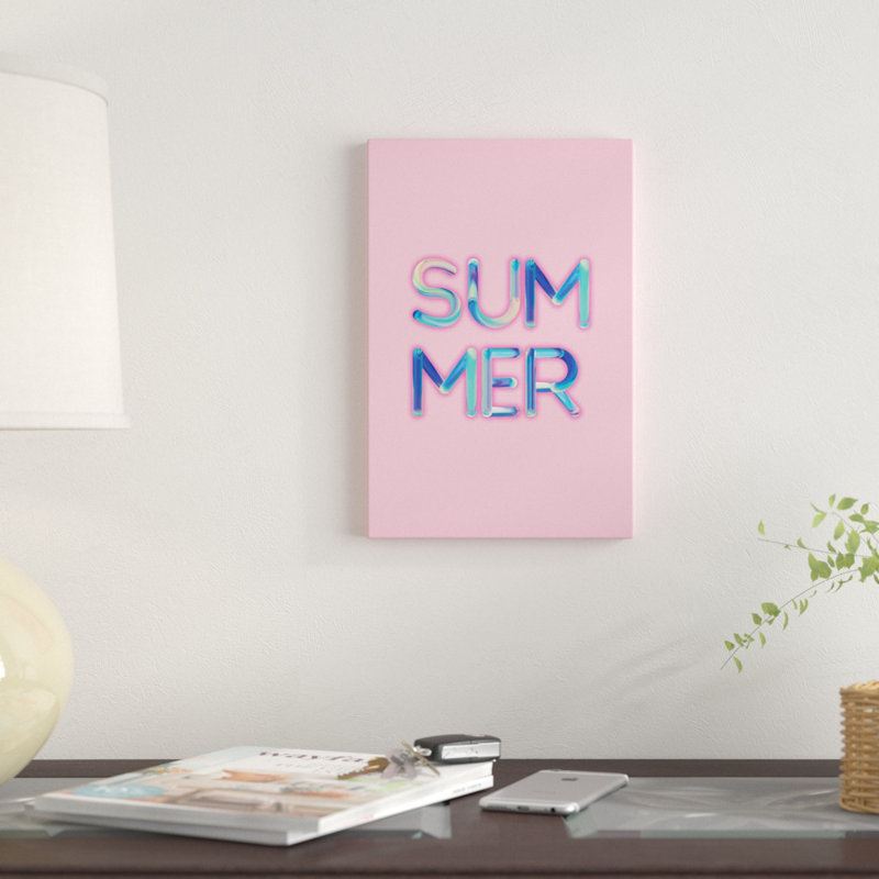 " Summer " by Emanuela Carratoni, 26" H x 18" W x 1.5" D, Black Framed Canvas, No Mat