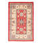 Tapis unique en laine noué à la main 6 pi 6 po x 9 pi 11 po nouvel âge Cuyama - rouge / bleu / beige
