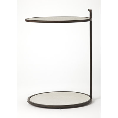 Ciro Metal & Mirrored Side Table