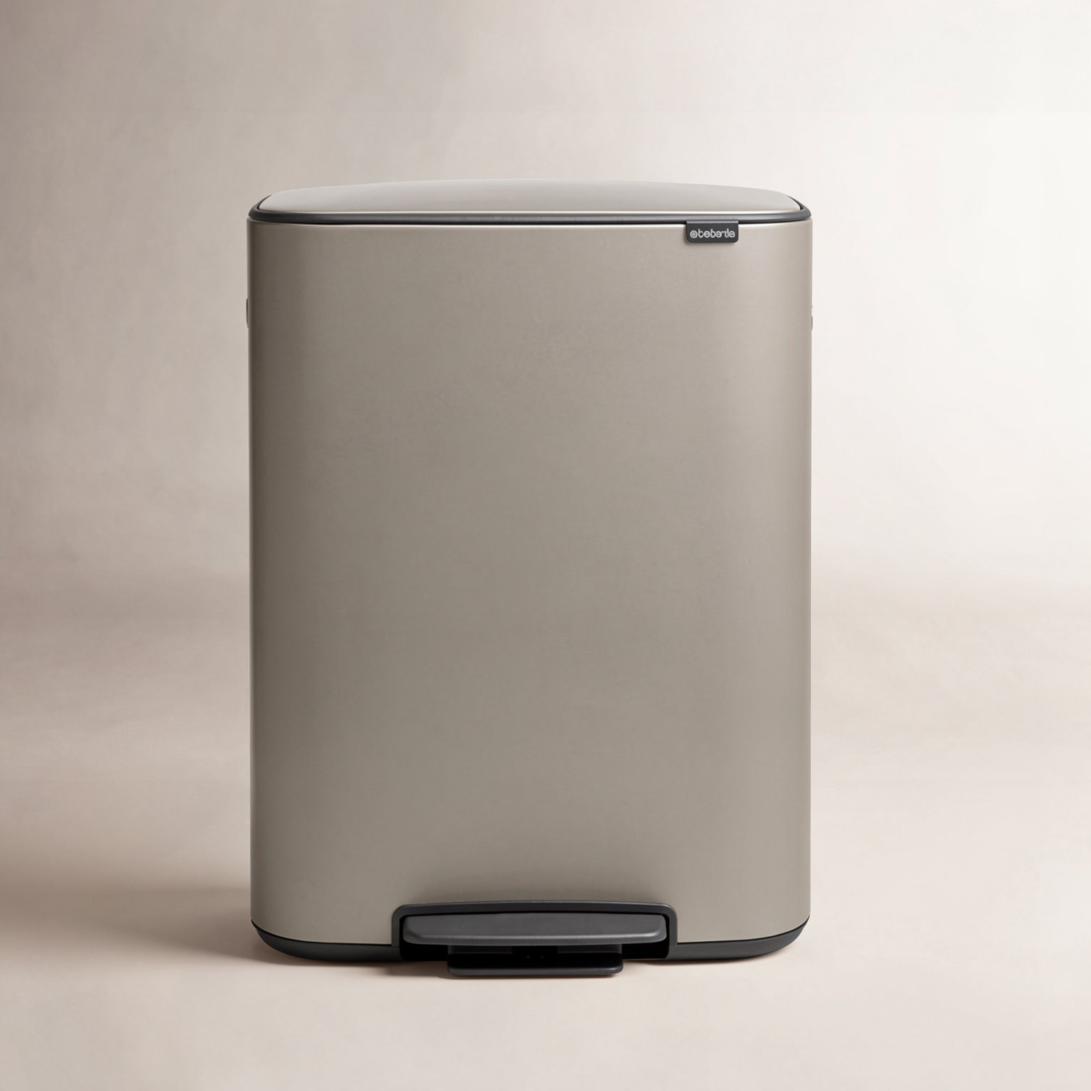 Brabantia Bo Step Dual Recycling Can, Platinum