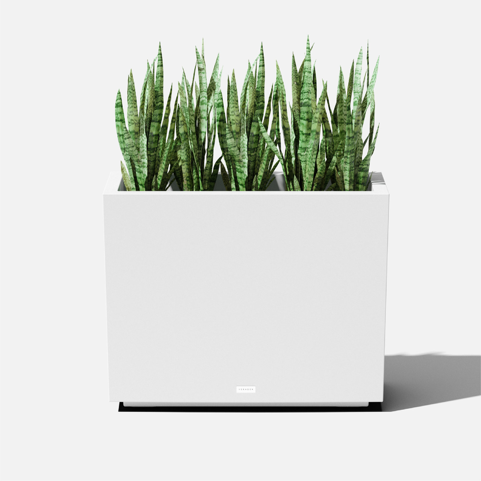 Block Series Span Planter, White, 24.25” H x 30” W x 12” D