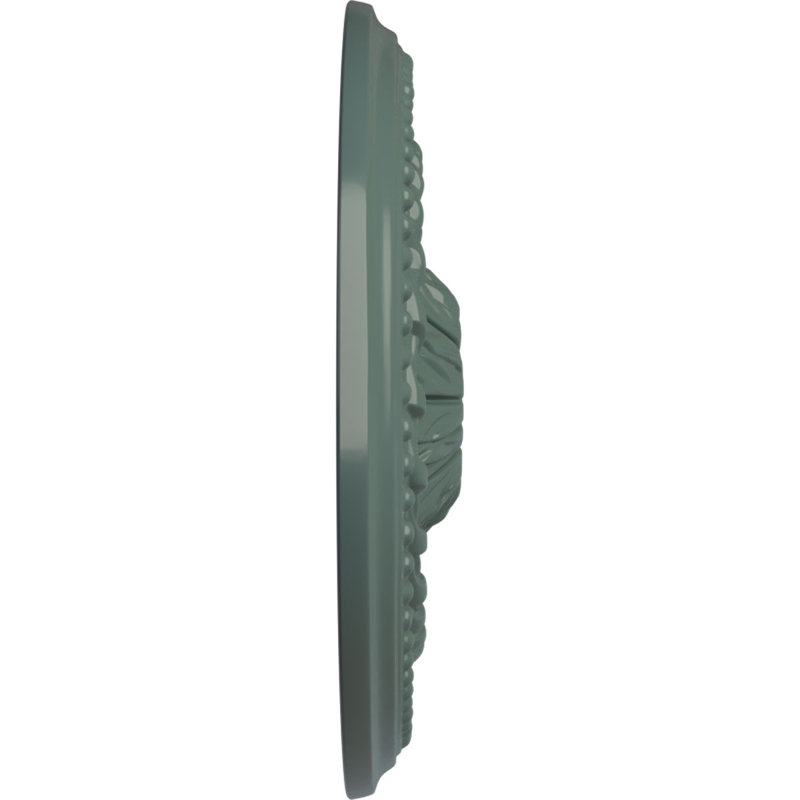 Endurathane Rose Ceiling Medallion, 18"OD x 3 1/2"ID x 1 1/2"P (Fits Canopies up to 7 1/4"), Hand-Painted Root Beer Crackle Finish