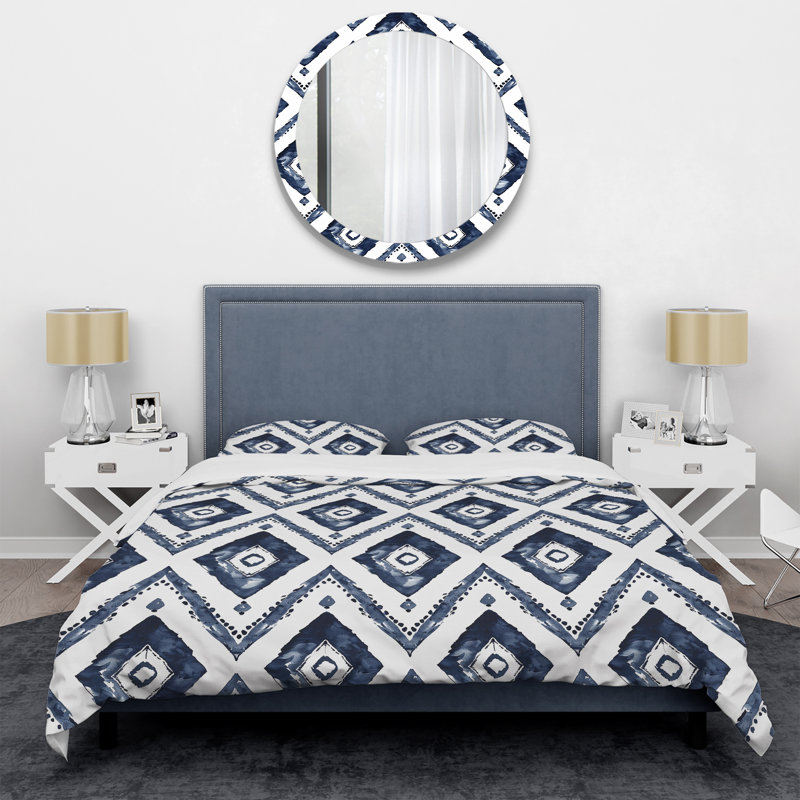 Ensemble de housse de couette transitionnelle bleu marine Diamond, Housse de couette très grand et 2 très grandes t