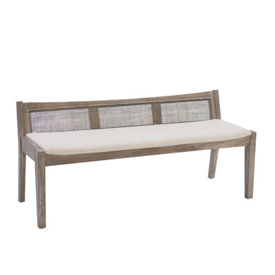 Donner Cane Back Cushioned Bench