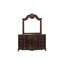 Commode de meuble de chambre à coucher avec finition cerisier et armoire inférieure à 9 tiroirs
