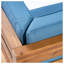 Ensemble de canapés d'extérieur 3 pièces en bleu - Structure en bois d'acacia avec coussins pour terrasses et balcons-129507844-129507846