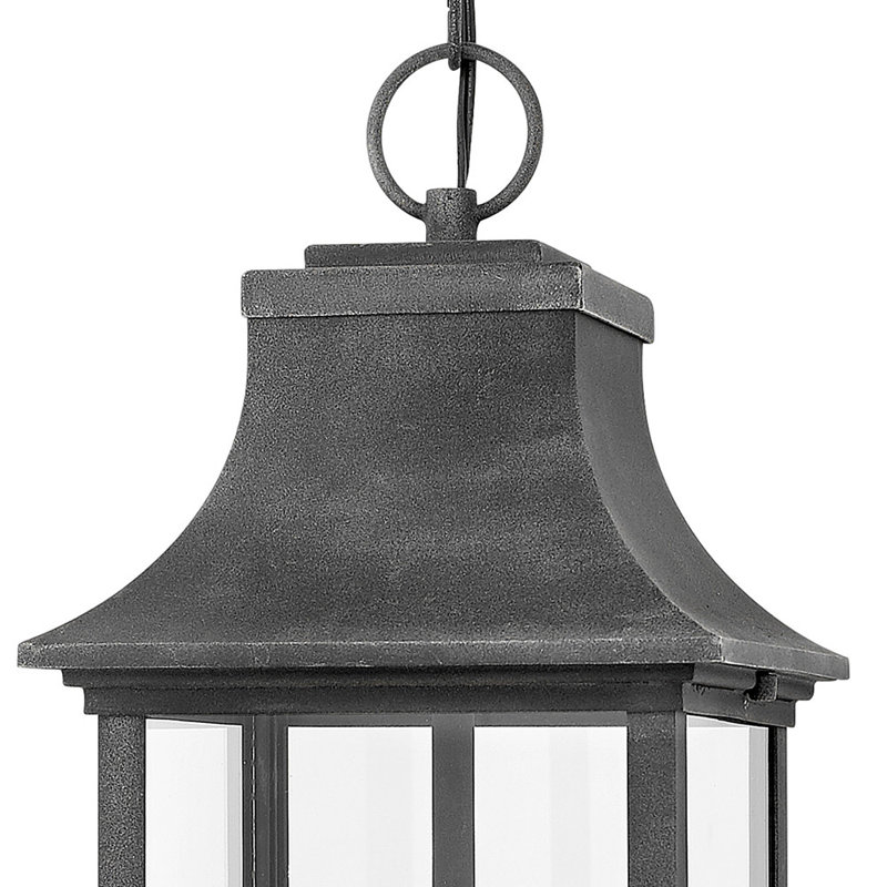 Lanterne suspendue d'extérieur à 3 lumières Adair, zinc vieilli