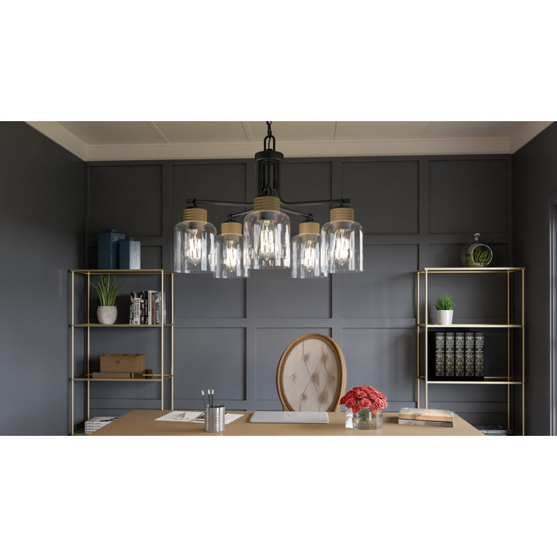 Lustre noir mat 5 lumières Baltic