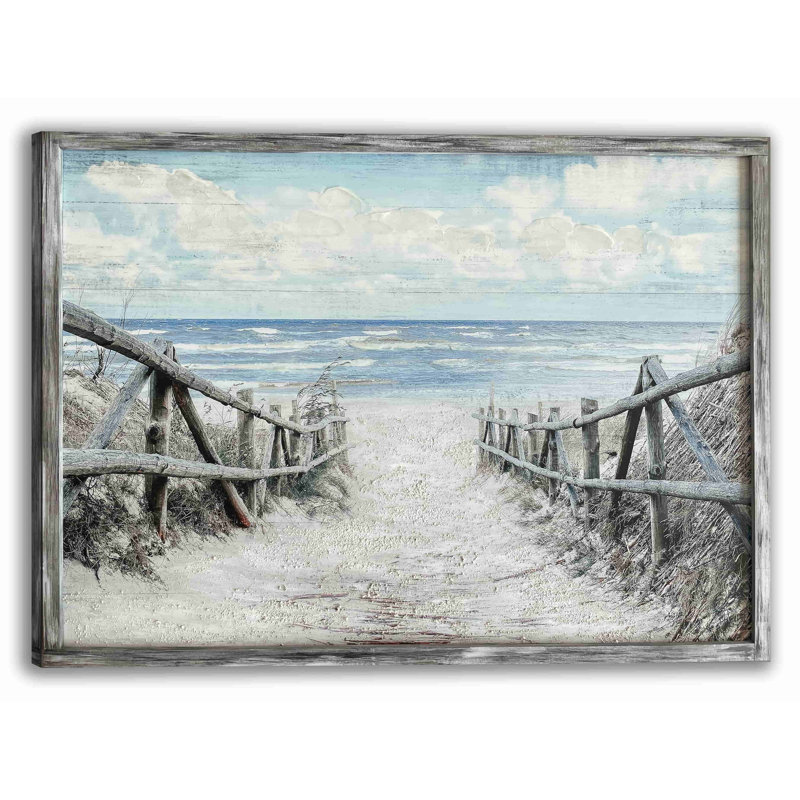 " The Beachside Fence Path ", 12" H x 16" W x 1" D