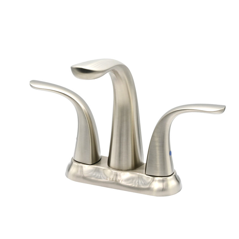 Robinet de salle de bain central avec drain Lulani Kauai, Nickel brossé