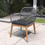 Chaise de patio en bois avec coussins Beryna