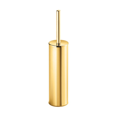 Brosse de toilette et support My Love en or poli