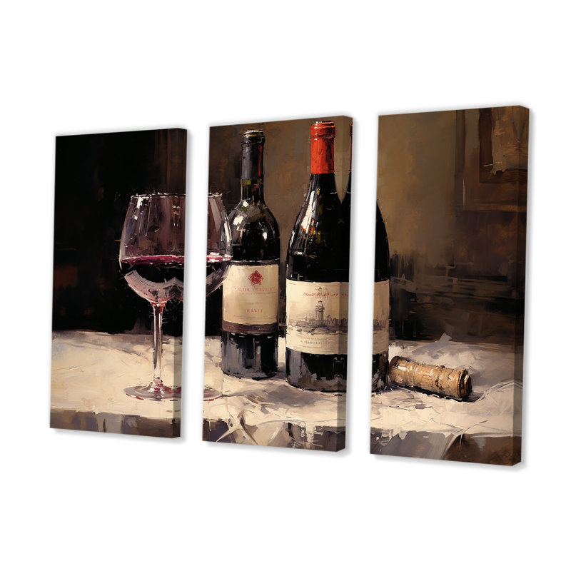 Claret Clarity - Ensemble de décoration murale vin, H 28 po x l 36 po x P 1 po