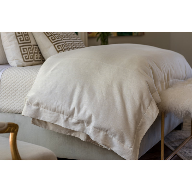 Laurie Duvet Cover, Ivory, King Duvet Cover