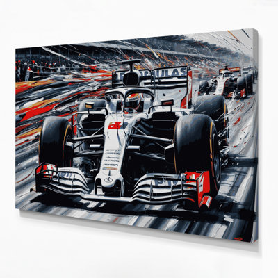 Art sur toile gris, transport, Formule 1 et voiture de course