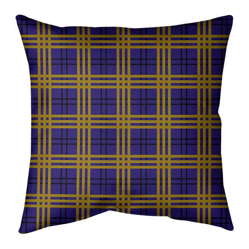 Coussin Los Angeles, 18" x 18", Housse de coussin seulement - sans coussin, Mauve / jaune Baltimore 