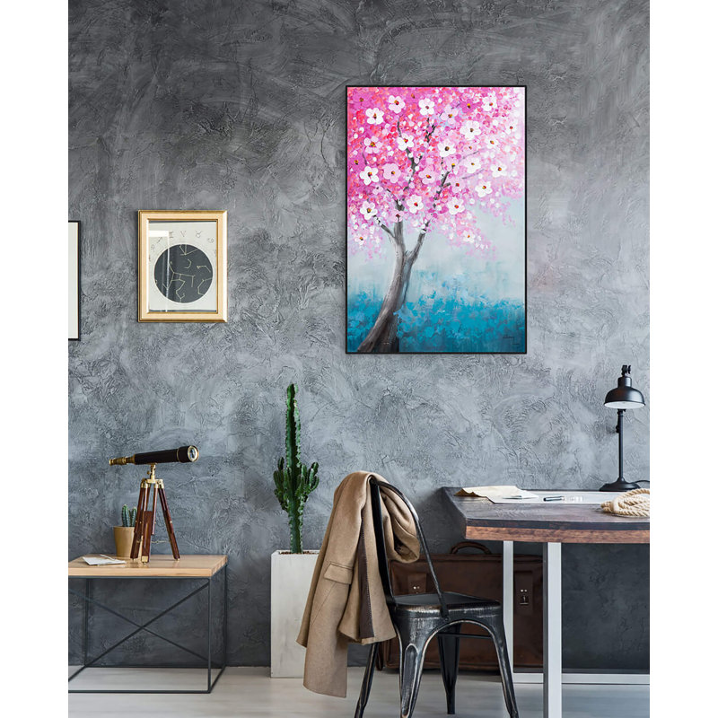 Hand -painted acrylic painting Flower Tale