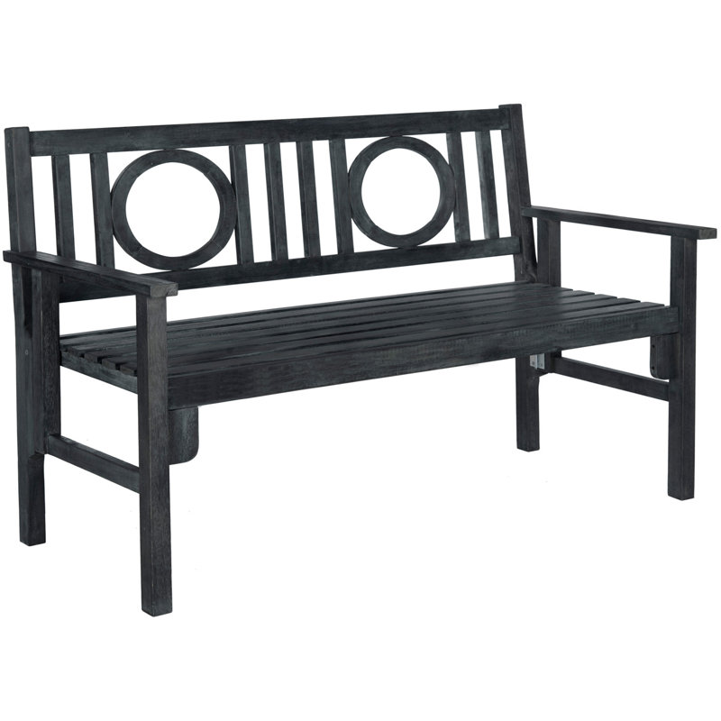 Banc de jardin en bois Adames, Gris ardoise foncé