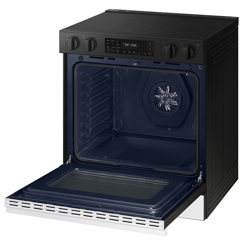 Samsung Bespoke Smart Slide-In Electric Range 6.3 cu. ft. with Air Fry and Precision Knobs, White Glass