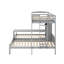Lit superposé avec bureau intégré et tablettes de rangement, 3 lits superposés 3 en 1 avec lampe de lecture et garde-corps-872832869