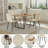 Modern Industrial 5-piece Dining Set, Rectangular Kitchen Table And 4 Upholstered Chairs