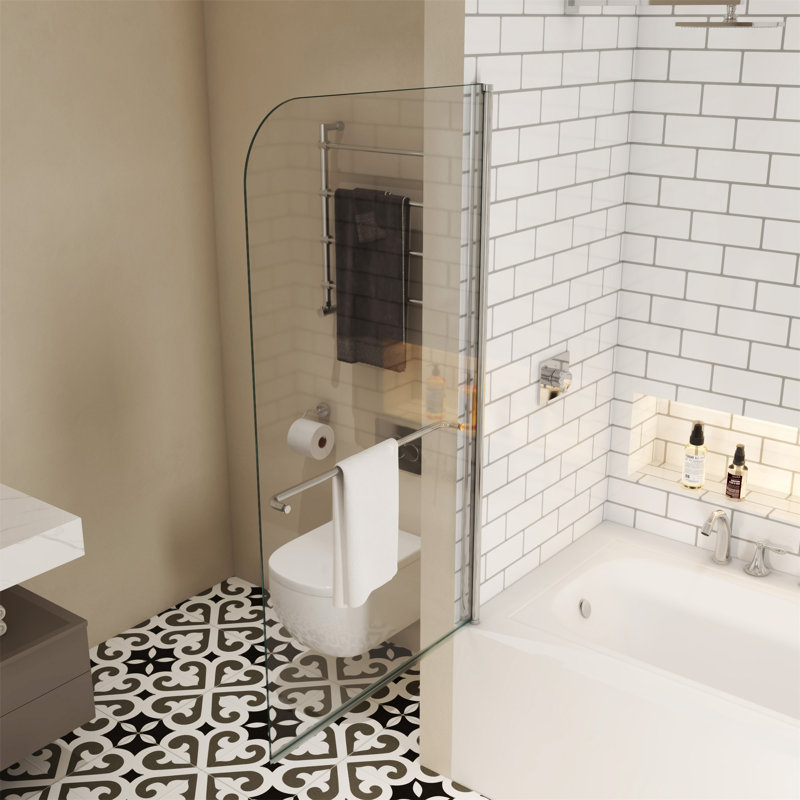 Bath Tub Pivot Shower Screen, Silver